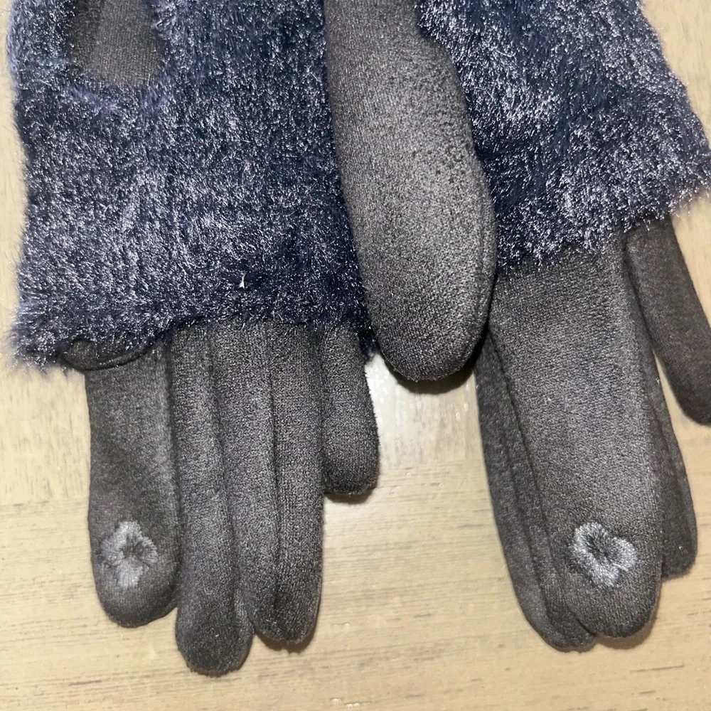 Knit Black 2-in-1 Gloves